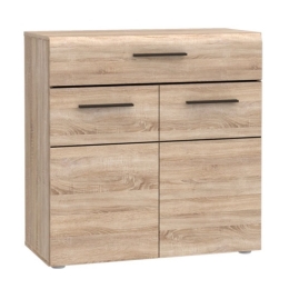 ΜΠΟΥΦΕΣ SOLO 80X41X82CM SONOMA ΜΕ WENGE ΚΑΙ MDF ΚΑΜΠΥΛΩΤΟ ΤΕΛΕΙΩΜΑ ΣΤΙΣ ΠΟΡΤΕΣ