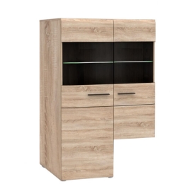 ΚΡΕΜΑΣΤΗ ΒΙΤΡΙΝΑ ΔΙΦΥΛΛΗ SOLO ΑΡΙΣΤΕΡΗ 2W 90X41X136 SONOMA WENGE