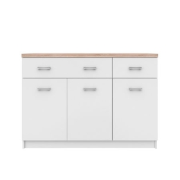 ΜΠΟΥΦΕΣ TOP MIX 120X33X85CM ΛΕΥΚΟ-SONOMA