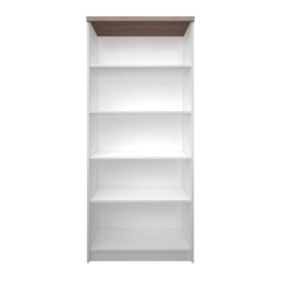 ΒΙΒΛΙΟΘΗΚΗ TOP MIX 80X33X183CM ΛΕΥΚΟ-ΣΟΝΟΜΑ