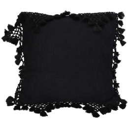 ΜΑΞΙΛΑΡΙ ARTELIBRE ΜΕ ΦΟΥΝΤΕΣ ΜΑΥΡΟ ΒΑΜΒΑΚΕΡΟ 45X45CM