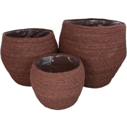 ΚΑΛΑΘΙ ARTELIBRE ALMOND SEAGRASS 34X34X36CM ΣΕΤ 3ΤΜΧ