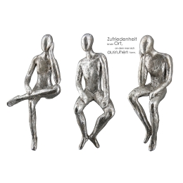ΔΙΑΚΟΣΜΗΤΙΚΟ ARTELIBRE ΣΚΕΠΤΟΜΕΝΗ ΦΙΓΟΥΡΑ ΑΣΗΜΙ POLYRESIN 9X10X22CM ΣΕ 3 ΣΧΕΔΙΑ
