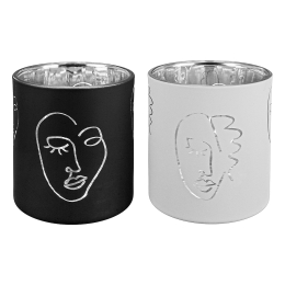 ΘΗΚΗ ΡΕΣΩ ARTELIBRE ΠΡΟΣΩΠΑ ΓΥΑΛΙ 8CM ΣΕ 2 ΧΡΩΜΑΤΑ