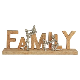 ΔΙΑΚΟΣΜΗΤΙΚΟ ARTELIBRE 'FAMILY' ΦΥΣΙΚΟ/ΜΠΡΟΝΖΕ ΞΥΛΟ/ΑΛΟΥΜΙΝΙΟ 7.5X55X21CM