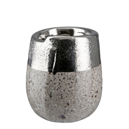 ΘΗΚΗ ΡΕΣΩ ARTELIBRE ΑΣΗΜΙ/ΓΚΡΙ ΚΕΡΑΜΙΚΟ 8X8X9CM