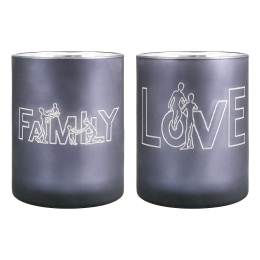 ΘΗΚΗ ΡΕΣΩ ARTELIBRE 'FAMILY' ΓΚΡΙ ΓΥΑΛΙ 12.5CM ΣΕ 2 ΣΧΕΔΙΑ