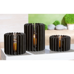 ΚΗΡΟΠΗΓΙΟ ARTELIBRE ΜΑΥΡΟ/ΔΙΑΦΑΝΟ ΞΥΛΟ/ΓΥΑΛΙ 18CM