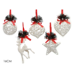 ΣΤΟΛΙΔΙ ΚΡΕΜΑΣΤΟ ΜΕ GLITTER ΛΕΥΚΟ ΠΛΑΣΤΙΚΟ 16CM ΣΕ 5 ΣΧΕΔΙΑ