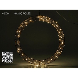 ΣΤΕΦΑΝΙ ΦΩΤΙΖΟΜΕΝΟ 140 MICRO LED ΘΕΡΜΟ ΦΩΣ Φ40CM