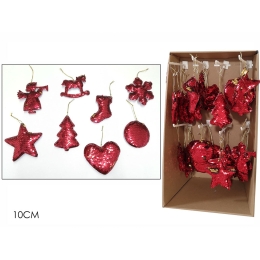 ΣΤΟΛΙΔΙ ΚΡΕΜΑΣΤΟ ΚΟΚΚΙΝΟ GLITTER 10CM ΣΕ 8 ΣΧΕΔΙΑ
