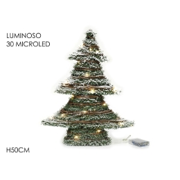 ΔΕΝΤΡΑΚΙ ΧΙΟΝΙΣΜΕΝΟ ΦΩΤΙΖΟΜΕΝΟ 30 MICRO LED ΠΡΑΣΙΝΟ 50CM