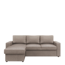 ΚΑΝΑΠΕΣ ΚΡΕΒΑΤΙ ΓΩΝΙΑΚΟΣ ARTELIBRE SOFIA TAUPE 220X155X81CM