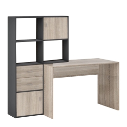 ΓΡΑΦΕΙΟ-ΒΙΒΛΙΟΘΗΚΗ ARTELIBRE ARTELIBRE SCRIDA ΜΟΡΙΟΣΑΝΙΔΑ SONOMA/ANTHRACITE 170X60/30X151CM