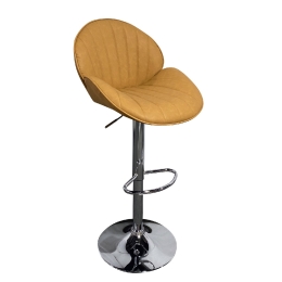 ΣΚΑΜΠΟ BAR ARTELIBRE HUTT ΜΕ ΠΛΑΤΗ ΠΤΥΣΣΟΜΕΝΟ CAMEL PU/ΜΕΤΑΛΛΟ 51X55X87-108CM