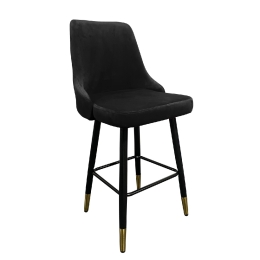 ΣΚΑΜΠΟ BAR ARTELIBRE COBB ΜΕ ΠΛΑΤΗ ΜΑΥΡΟ ΒΕΛΟΥΔΟ/ΜΕΤΑΛΛΟ 49X53X100CM
