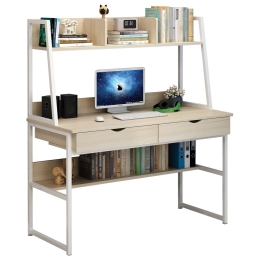 ΓΡΑΦΕΙΟ ARTELIBRE LILY FRANS MAPLE/ΛΕΥΚΟ MDF/ΜΕΤΑΛΛΟ 100X48X135CM