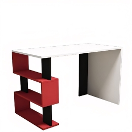 ΓΡΑΦΕΙΟ ARTELIBRE AIGINA ΛΕΥΚΟ/ΚΟΚΚΙΝΟ/ΜΑΥΡΟ 120X60X75CM