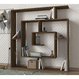 ΒΙΒΛΙΟΘΗΚΗ ARTELIBRE ITHAKI ΣΚΟΥΡΟ ΚΑΦΕ 125X22X130CM