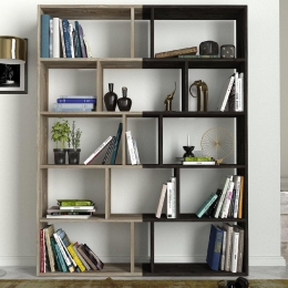 ΒΙΒΛΙΟΘΗΚΗ ARTELIBRE IDRA ΑΝΟΙΧΤΟ ΚΑΦΕ/ΣΚΟΥΡΟ ΚΑΦΕ 124X26X159CM