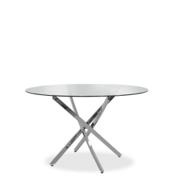 ΤΡΑΠΕΖΙ ARTELIBRE PHLAX ΔΙΑΦΑΝΟ ΓΥΑΛΙ Φ120X74CM
