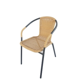 ΠΟΛΥΘΡΟΝΑ ARTELIBRE RATTAN MERCURY ΜΠΕΖ/ΜΑΥΡΟ 54X61X73CM