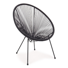 ΠΟΛΥΘΡΟΝΑ ARTELIBRE RATTAN SATURN ΜΑΥΡΟ 72X78X89CM