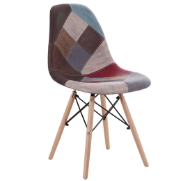 ΚΑΡΕΚΛΑ ARTELIBRE CORYLOUS PATCHWORK MICROFIBER ΥΦΑΣΜΑ/ΞΥΛΟ 51X46X82CM