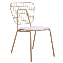 ΚΑΡΕΚΛΑ ΜΕΤΑΛΛΙΚΗ ARTELIBRE ALNUS ΜΕ ΜΑΞΙΛΑΡΙ ΧΡΥΣΟ 53X55X79CM
