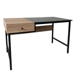 ΓΡΑΦΕΙΟ ARTELIBRE KANE ΦΥΣΙΚΟ/ΜΑΥΡΟ PVC/ΜΕΤΑΛΛΟ 120X60X75CM