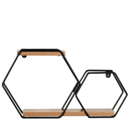 ΡΑΦΙ ΤΟΙΧΟΥ ARTELIBRE NOLA ΜΑΥΡΟ/ΦΥΣΙΚΟ MDF/ΜΕΤΑΛΛΟ 45X10X24CM