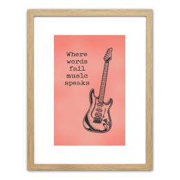 ΠΙΝΑΚΑΣ ΣΕ ΚΟΡΝΙΖΑ ARTELIBRE "WHERE WORDS FAIL MUSIC SPEAKS" 35X45X1.8CM