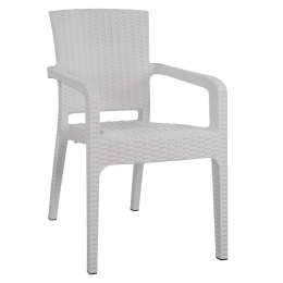 ΚΑΡΕΚΛΑ ΚΗΠΟΥ ARTELIBRE ΛΕΥΚΟ RATTAN 58X55X87CM
