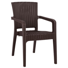ΚΑΡΕΚΛΑ ΚΗΠΟΥ ARTELIBRE ΚΑΦΕ RATTAN 58X55X87CM