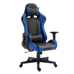 ΚΑΡΕΚΛΑ ΓΡΑΦΕΙΟΥ ARTELIBRE GAMING NAVAN ΜΠΛΕ/ΜΑΥΡΟ PVC 68X53X122-131CM