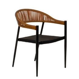 ΠΟΛΥΘΡΟΝΑ ΚΗΠΟΥ ARTELIBRE LIVINGSTONE ΜΑΥΡΟ/ΚΑΦΕ ΑΛΟΥΜΙΝΙΟ/RATTAN 56X55X76CM