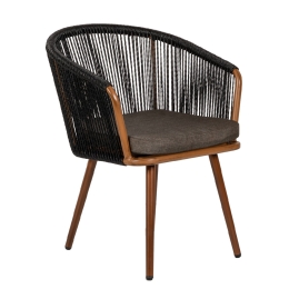 ΠΟΛΥΘΡΟΝΑ ΚΗΠΟΥ ARTELIBRE LOFOI ΜΑΥΡΟ/ΚΑΦΕ ΑΛΟΥΜΙΝΙΟ/RATTAN 60X62X81CM