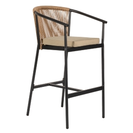 ΣΚΑΜΠΟ ARTELIBRE MANDRAKA ΜΑΥΡΟ/ΦΥΣΙΚΟ ΑΛΟΥΜΙΝΙΟ/RATTAN 56X63X108CM