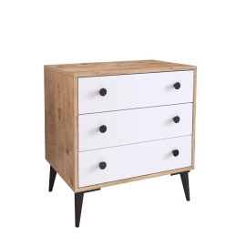 ΣΥΡΤΑΡΙΕΡΑ ARTELIBRE AMARI ΔΡΥΣ/ΛΕΥΚΟ ΜΟΡΙΟΣΑΝΙΔΑ 72X43X79CM