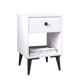 ΚΟΜΟΔΙΝΟ ARTELIBRE AMARI ΛΕΥΚΟ ΜΟΡΙΟΣΑΝΙΔΑ 43X43X67.5CM