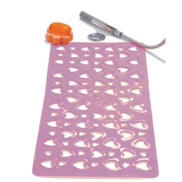 Πατάκι Αντιολισθητικό Hearts 00052.007 Pink 37Χ71 37x71cm PVC