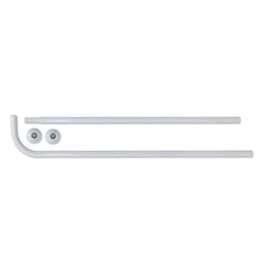 Βραχίoνας Μπάνιου Γωνιακός 03303.001 White Φ 20 mm 80Χ80 cm 80X80cm Aluminium