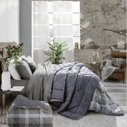 Amo la Casa Πάπλωμα Super Soft King Size 250x260 - Cedric Καρώ Γκρι
