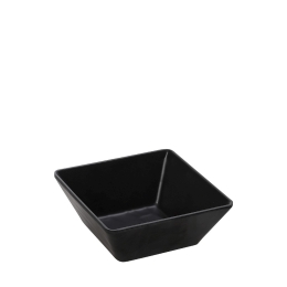 Μπωλ μαύρο τετράγωνο Wavy Matte μελαμίνης σετ δώδεκα τεμαχίων 10.5x4.5 εκ