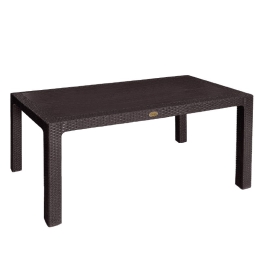 Bonsai Home Τραπέζι Κήπου Τύπου Ρατάν Καφέ 90x150x75εκ