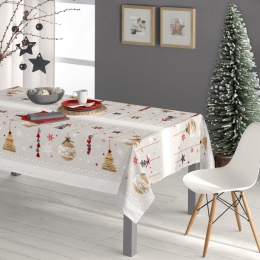 Borea Καρέ Χριστουγεννιάτικο Christmas Ball 90 x 90 cm Μπεζ