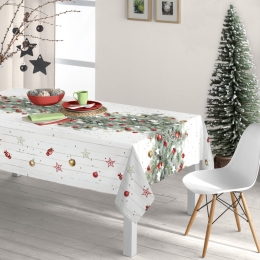 Borea Καρέ Χριστουγεννιάτικο Joy 90 x 90 cm Εκρού