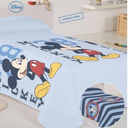 Borea Κουβερλί Mickey Μονό 160 x 220 cm Σιέλ