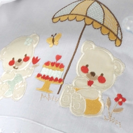 Πετσέτες Παιδικές Σετ Cake White - Yellow Ρυθμός 2τμχ Σετ Πετσέτες 100% Βαμβάκι