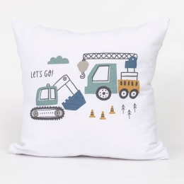 Borea Μαξιλάρι Διακοσμητικό Printed Γερανός 45 x 45 cm Λευκό